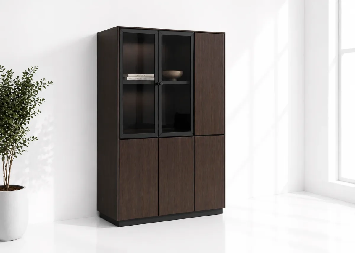 Armoire de bureau avec portes vitrées